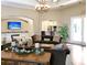 Community room features comfortable seating and a fireplace at 1300 Park West Blvd # 417, Mount Pleasant, SC 29466