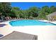 Inviting community pool with lounge chairs and umbrellas at 1300 Park West Blvd # 417, Mount Pleasant, SC 29466