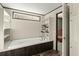 Bathroom with a bathtub and built-in shelving at 150 Ridgemont Way, Summerville, SC 29486