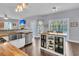Open concept kitchen with island, stainless steel appliances, and wood countertops at 151 Belleplaine Dr, Goose Creek, SC 29445