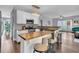 Modern kitchen with butcher block island and white cabinets at 151 Belleplaine Dr, Goose Creek, SC 29445
