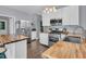 Eat-in kitchen with stainless steel appliances and wood countertops at 151 Belleplaine Dr, Goose Creek, SC 29445
