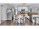 Modern kitchen with stainless steel appliances and butcher block countertops at 151 Belleplaine Dr, Goose Creek, SC 29445