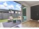 Relaxing backyard patio with seating and string lights at 157 Pocket Bend Cir # B, Summerville, SC 29486