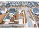 Aerial view of house and backyard in residential neighborhood at 229 Symphony Ave, Summerville, SC 29486
