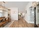 Light and airy entryway with wood floors, leading to dining and living areas at 229 Symphony Ave, Summerville, SC 29486