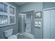 Small bathroom with walk-in shower and toilet at 2426 Tuscany Dr, North Charleston, SC 29406