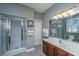 Bathroom with walk-in shower, vanity, and linen closet at 2426 Tuscany Dr, North Charleston, SC 29406