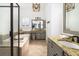 Elegant bathroom with soaking tub and double vanity at 3168 Treadwell St, Mount Pleasant, SC 29466