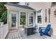 Relaxing patio with fire pit, comfortable seating and access to the house at 3168 Treadwell St, Mount Pleasant, SC 29466