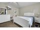 Bright bedroom featuring a queen bed, built-in dresser, and neutral decor at 320 Harry Ln, Moncks Corner, SC 29461