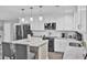 Modern kitchen with white cabinets, granite counters, and stainless steel appliances at 320 Harry Ln, Moncks Corner, SC 29461