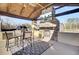 Covered patio with outdoor kitchen, fireplace, and TV at 320 Harry Ln, Moncks Corner, SC 29461