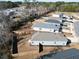 Aerial view of houses with fenced backyards at 350 Feldspar Ln, Ladson, SC 29456