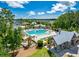 Aerial view of community pool, playground, and multiple pavilions at 3687 Spindrift Dr, Mount Pleasant, SC 29466