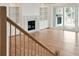 Bright living room featuring hardwood floors, a fireplace, and built-in shelving at 3908 Delinger Dr, Mount Pleasant, SC 29466