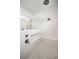 Spa-like shower with white subway tile, hexagon floor tile, and built-in seat at 3908 Delinger Dr, Mount Pleasant, SC 29466