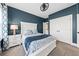 Bedroom with double closets and ceiling fan at 3913 Maidstone Dr, Mount Pleasant, SC 29466