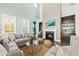 Living room with a fireplace and built-in shelving at 3913 Maidstone Dr, Mount Pleasant, SC 29466