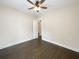 Spacious bedroom with hardwood floors and ceiling fan at 4140 Home Town Ln, Ravenel, SC 29470
