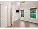 Bedroom with hardwood floors and ceiling fan at 4169 Longmarsh Rd, Mount Pleasant, SC 29429