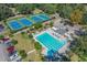 Community pool and tennis courts with ample parking at 602 Leaning Pin Ct, Summerville, SC 29485