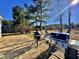 Spacious backyard patio with built-in fire pit, grill, and seating area at 8731 Evangeline Dr, North Charleston, SC 29420