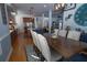 Open dining area with kitchen view and hardwood floors at 110 Danielle Ln, Summerville, SC 29483