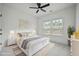 Bedroom with a queen-size bed and stylish decor at 117 Arabian Drive Lot B, Summerville, SC 29483