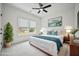 Bedroom with a queen-size bed and stylish decor at 117 Arabian Drive Lot B, Summerville, SC 29483