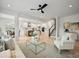 Open concept living room with kitchen view and hardwood floors at 117 Arabian Drive Lot B, Summerville, SC 29483