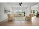 Light and airy living room with beige sofa and armchairs at 117 Arabian Drive Lot B, Summerville, SC 29483