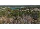 Aerial view of community with lake and houses at 123 Beam St, Huger, SC 29450