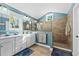 Spa-like bathroom with double vanity and large shower at 123 Beam St, Huger, SC 29450