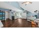 Bright craft room with hardwood floors and lots of storage at 123 Beam St, Huger, SC 29450