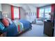 Bedroom with blue bedding, and orange accents at 1573 Trailmore Ln, Summerville, SC 29486