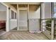 Screened balcony with wooden flooring and access from bedroom at 1723 Live Oak Park # 1723, Seabrook Island, SC 29455