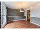 Formal dining room with hardwood floors and a chandelier at 220 Runnymede Ln, Summerville, SC 29485