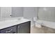 Bathroom with single vanity, toilet and tub shower combo at 230 Eagle Ridge Rd, Summerville, SC 29485