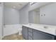 Double vanity bathroom with a garden tub and tile floors at 230 Eagle Ridge Rd, Summerville, SC 29485