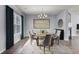 Dining room with hardwood floors and a chandelier at 230 Eagle Ridge Rd, Summerville, SC 29485