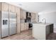 Modern kitchen with stainless steel appliances and an island at 240 Carolina Dr, Saint Stephen, SC 29479