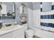 Nautical-themed bathroom with tub and shower at 253 Fox Field Rd, Walterboro, SC 29488