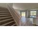 Modern staircase leading to the second floor of the home at 291 Blue Haw Dr, Moncks Corner, SC 29461