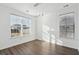 Bright dining area with hardwood floors and window views at 3026 Gulfstream Ln, Ridgeville, SC 29472