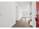 Bright entryway with hardwood floors and staircase at 3026 Gulfstream Ln, Ridgeville, SC 29472