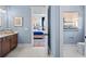 Spa-like bathroom with a walk-in shower and a view into the bedroom at 358 Trailmore Ln, Summerville, SC 29486