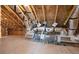 Unfinished attic space with HVAC unit and exposed framing at 358 Trailmore Ln, Summerville, SC 29486