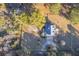 House with circular driveway, aerial view at 3980 River Rd, Johns Island, SC 29455