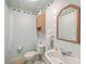 Small basement bathroom with pedestal sink at 3980 River Rd, Johns Island, SC 29455